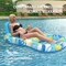 2-in-1 Pool Floats Lounge, Luxury Inflatable Pool Floats Adult with Backrest and Cup Holder, Cool Fun Pool Chair Floats for Summer, Swimming Pool, Beach